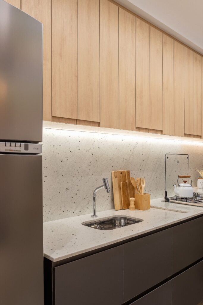COZINHA COM GRANITO BRANCO POLAR