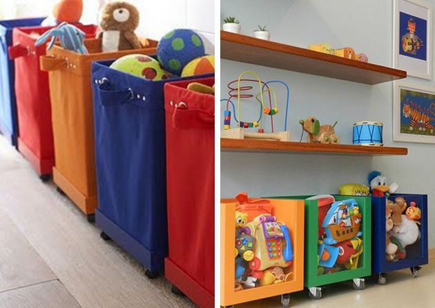 CESTOS COM RODINHAS PARA BRINQUEDOS